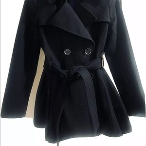 Via Spiga Womens Coat Jet Black Size 2